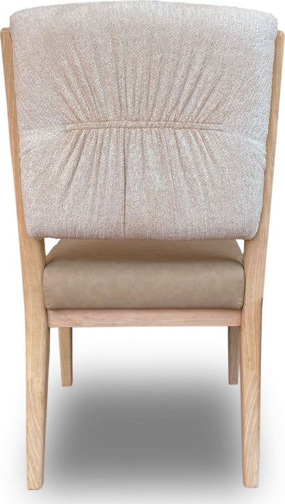 Modus Furniture - Zinnia Upholstered Dining Chair in White Sand, Buttermilk Leather and Dune Chenille - RSTP65_1 view 4