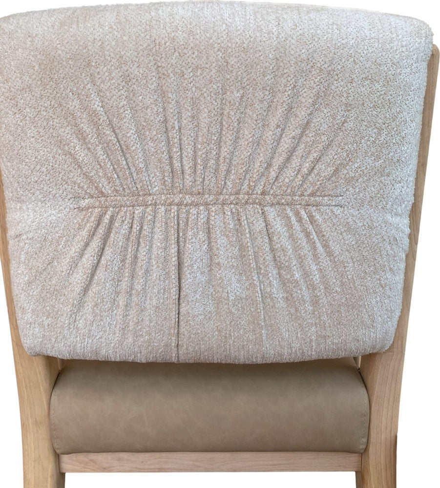 Modus Furniture - Zinnia Upholstered Dining Chair in White Sand, Buttermilk Leather and Dune Chenille - RSTP65_1 view 5