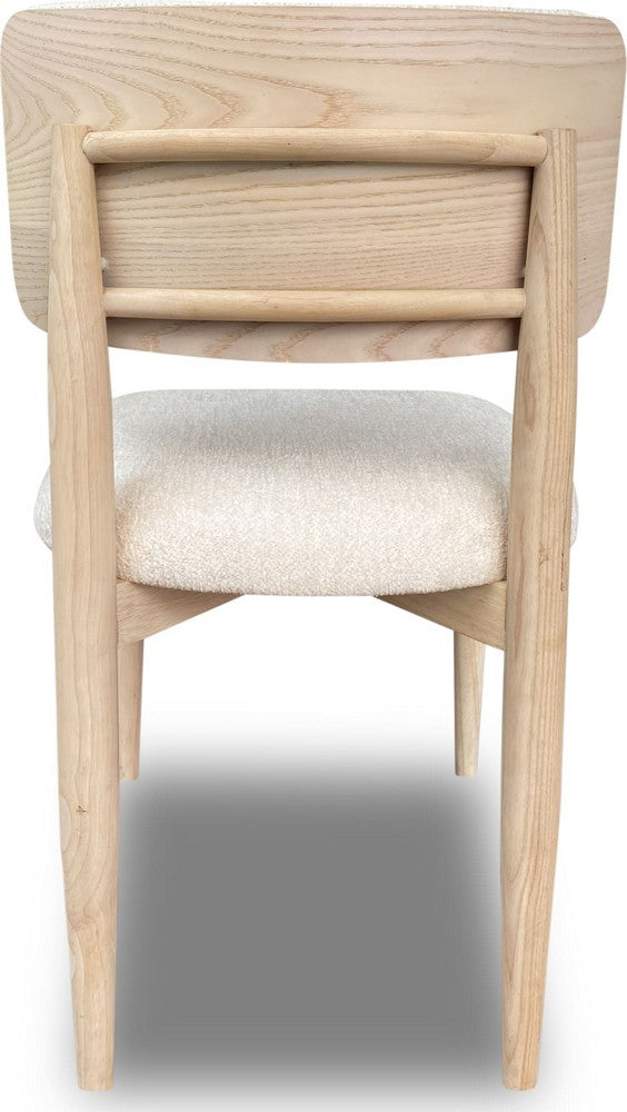 Modus Furniture - Zinnia Wood Back Dining Chair in White Sand and Dune Chenille - RSTP63_1 view 4