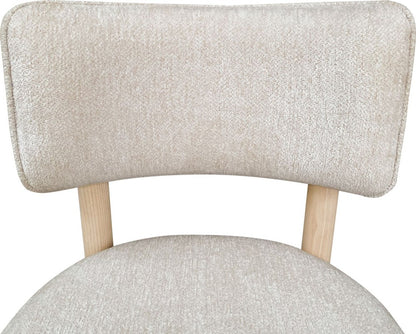 Modus Furniture - Zinnia Wood Back Dining Chair in White Sand and Dune Chenille - RSTP63_1 view 6