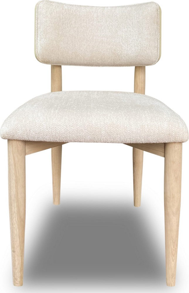 Modus Furniture - Zinnia Wood Back Dining Chair in White Sand and Dune Chenille Set of 2 - RSTP63_2 view 2