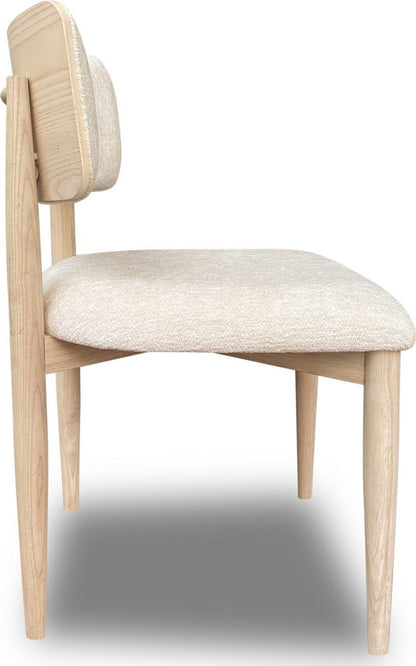 Modus Furniture - Zinnia Wood Back Dining Chair in White Sand and Dune Chenille Set of 2 - RSTP63_2 view 3