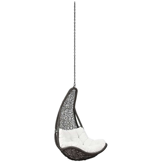 Modway - Abate Outdoor Patio Swing Chair Without Stand - EEI-2657-GRY-WHI-SET view 1