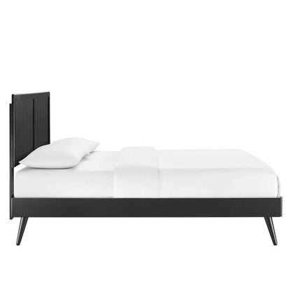 Modway - Alana Full Wood Platform Bed With Splayed Legs - MOD-6619-BLK veiw 2