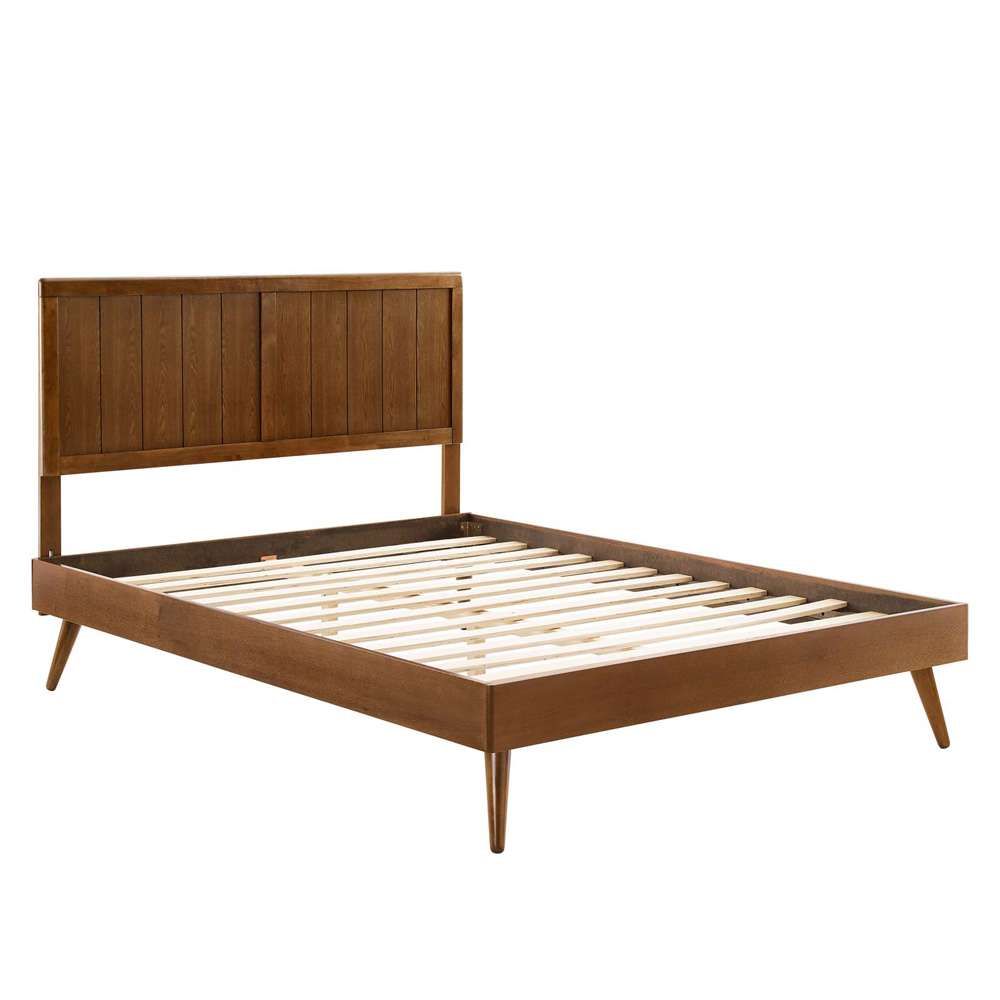 Modway - Alana Full Wood Platform Bed With Splayed Legs - MOD-6619-WAL veiw 2
