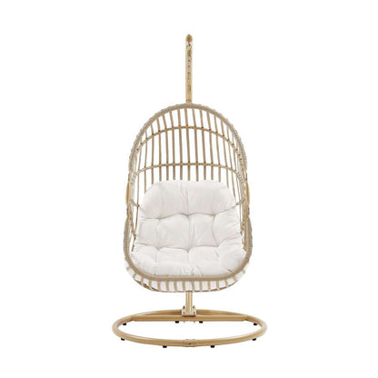 Modway - Amalie Wicker Rattan Outdoor Patio Rattan Swing Chair - EEI-6337-NAT-WHI veiw 5