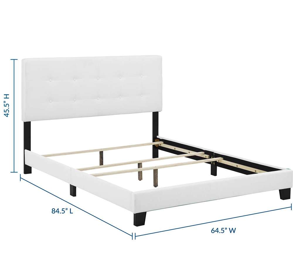 Modway - Amira Queen Upholstered Fabric Bed - MOD-6001-WHI veiw 2