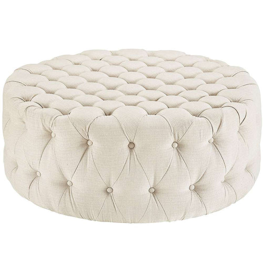 Modway - Amour Upholstered Fabric Ottoman - EEI-2225-BEI veiw 1