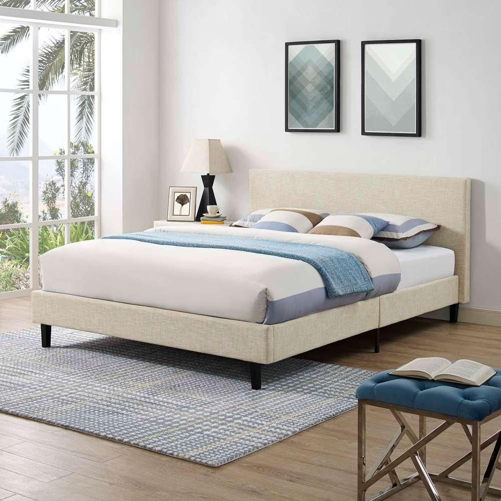 Modway - Anya Queen Fabric Bed - MOD-5420-BEI veiw 3