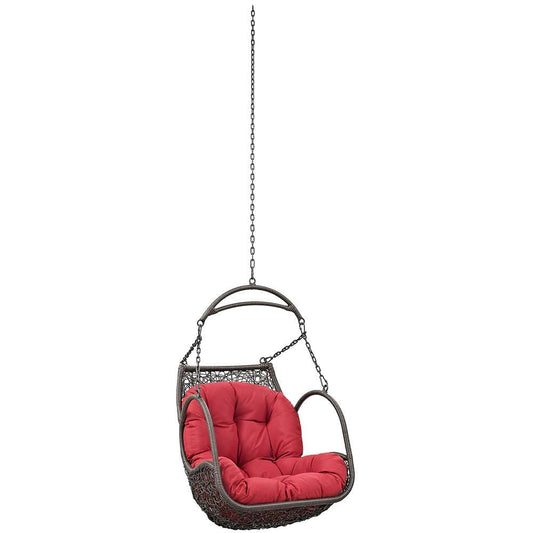 Modway - Arbor Outdoor Patio Swing Chair Without Stand - EEI-2659-RED-SET view 1