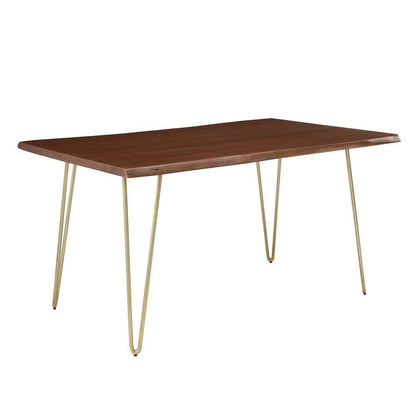 Modway - Ardor 60in Live Edge Acacia Wood Acacia Wood Dining Table in Gold Walnut - EEI-6059-GLD-WAL veiw 2