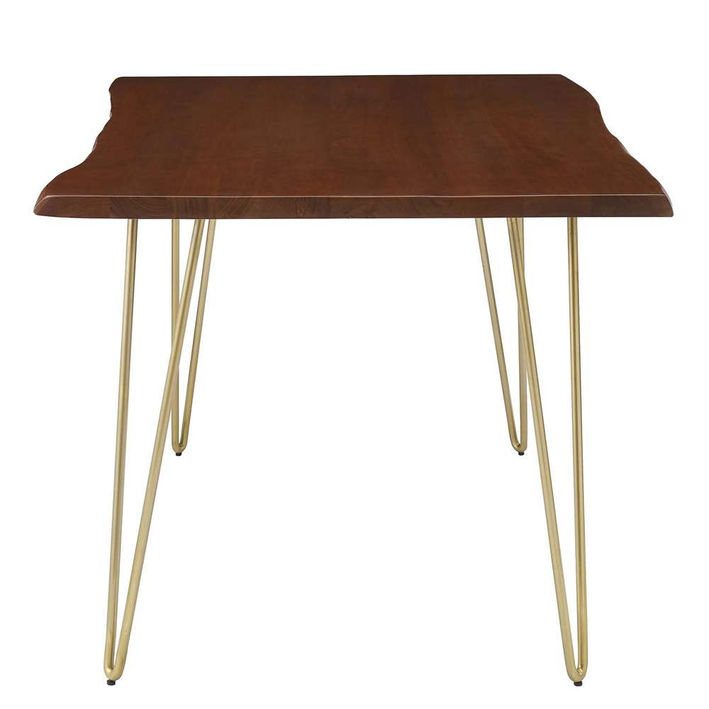 Modway - Ardor 60in Live Edge Acacia Wood Acacia Wood Dining Table in Gold Walnut - EEI-6059-GLD-WAL veiw 3