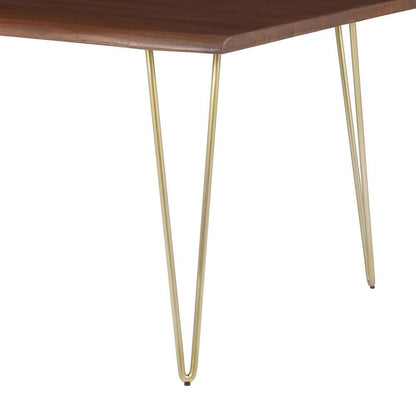 Modway - Ardor 60in Live Edge Acacia Wood Acacia Wood Dining Table in Gold Walnut - EEI-6059-GLD-WAL veiw 4