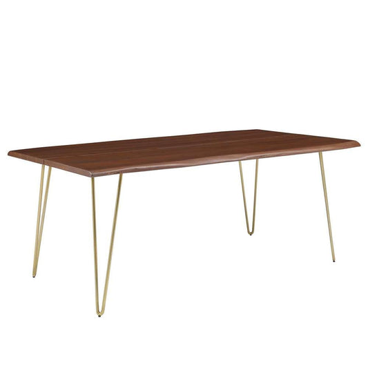 Modway - Ardor 74in Live Edge Acacia Wood Acacia Wood Dining Table - EEI-6070-GLD-WAL veiw 2
