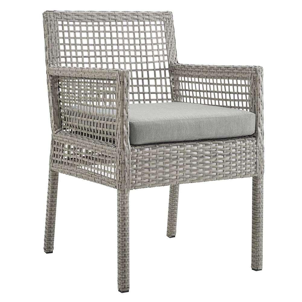 Modway - Aura Outdoor Patio Wicker Rattan Dining Armchair - EEI-2920-GRY-GRY veiw 1