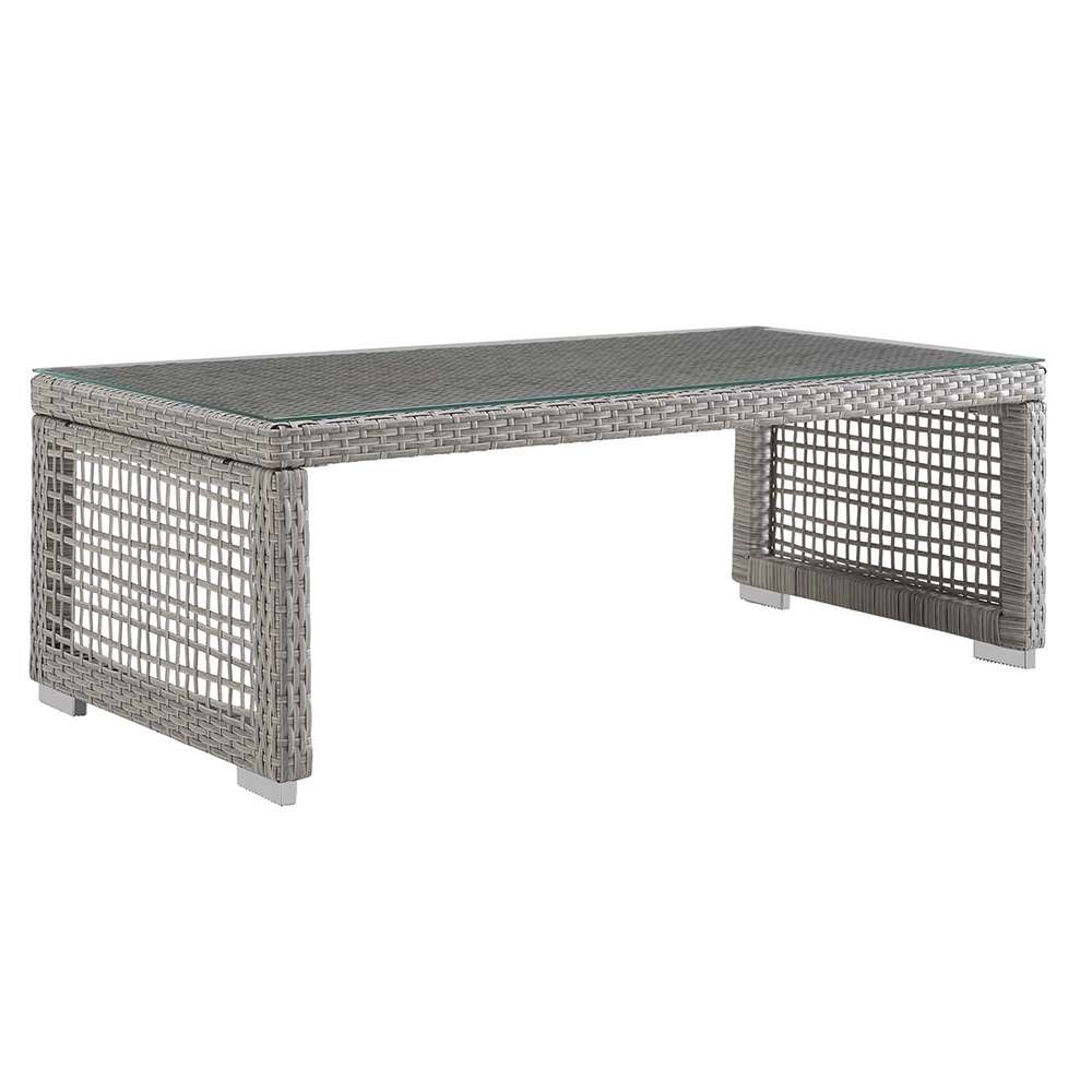 Modway - Aura Rattan Outdoor Patio Coffee Table - EEI-2919-GRY veiw 1