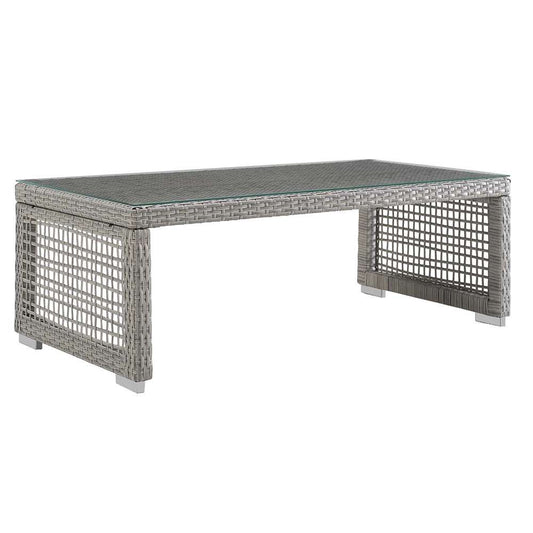 Modway - Aura Rattan Outdoor Patio Coffee Table - EEI-2919-GRY veiw 1