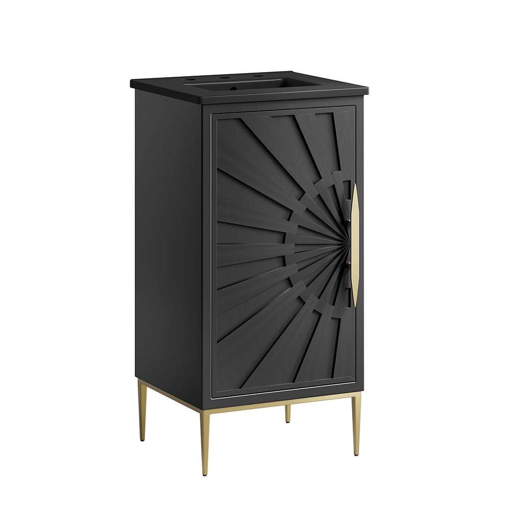 Modway - Awaken 18in Bathroom Vanity - EEI-6287-BLK-BLK veiw 1