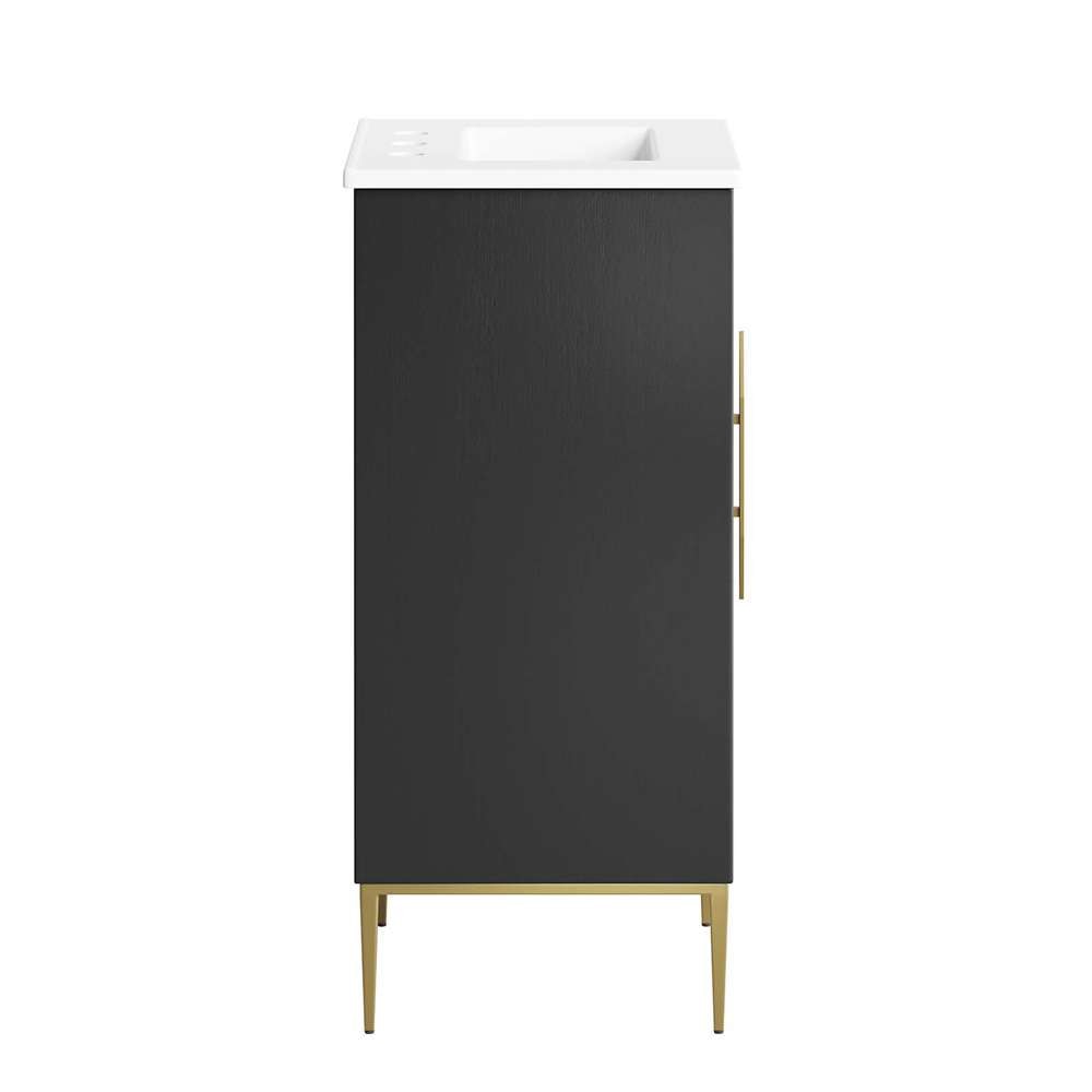 Modway - Awaken 18in Bathroom Vanity - EEI-6285-WHI-BLK veiw 3