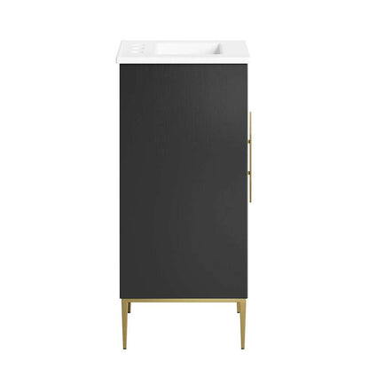 Modway - Awaken 18in Bathroom Vanity - EEI-6285-WHI-BLK veiw 3