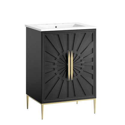 Modway - Awaken 24in Bathroom Vanity - EEI-6289-WHI-BLK veiw 1