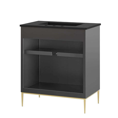 Modway - Awaken 30in Bathroom Vanity - EEI-6295-BLK-BLK veiw 5