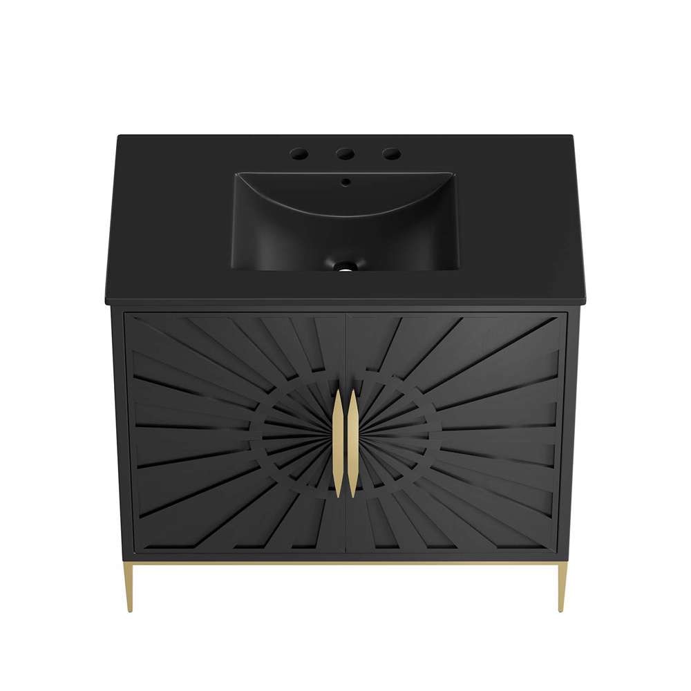 Modway - Awaken 36in Bathroom Vanity - EEI-6299-BLK-BLK veiw 4