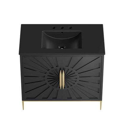 Modway - Awaken 36in Bathroom Vanity - EEI-6299-BLK-BLK veiw 4