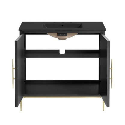 Modway - Awaken 36in Bathroom Vanity - EEI-6299-BLK-BLK veiw 6