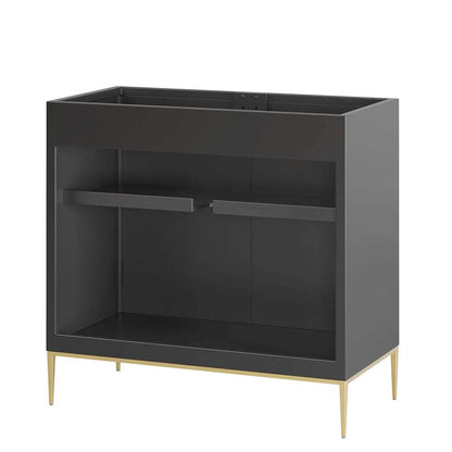 Modway - Awaken 36in Bathroom Vanity Cabinet in Black - EEI-6162-BLK veiw 4