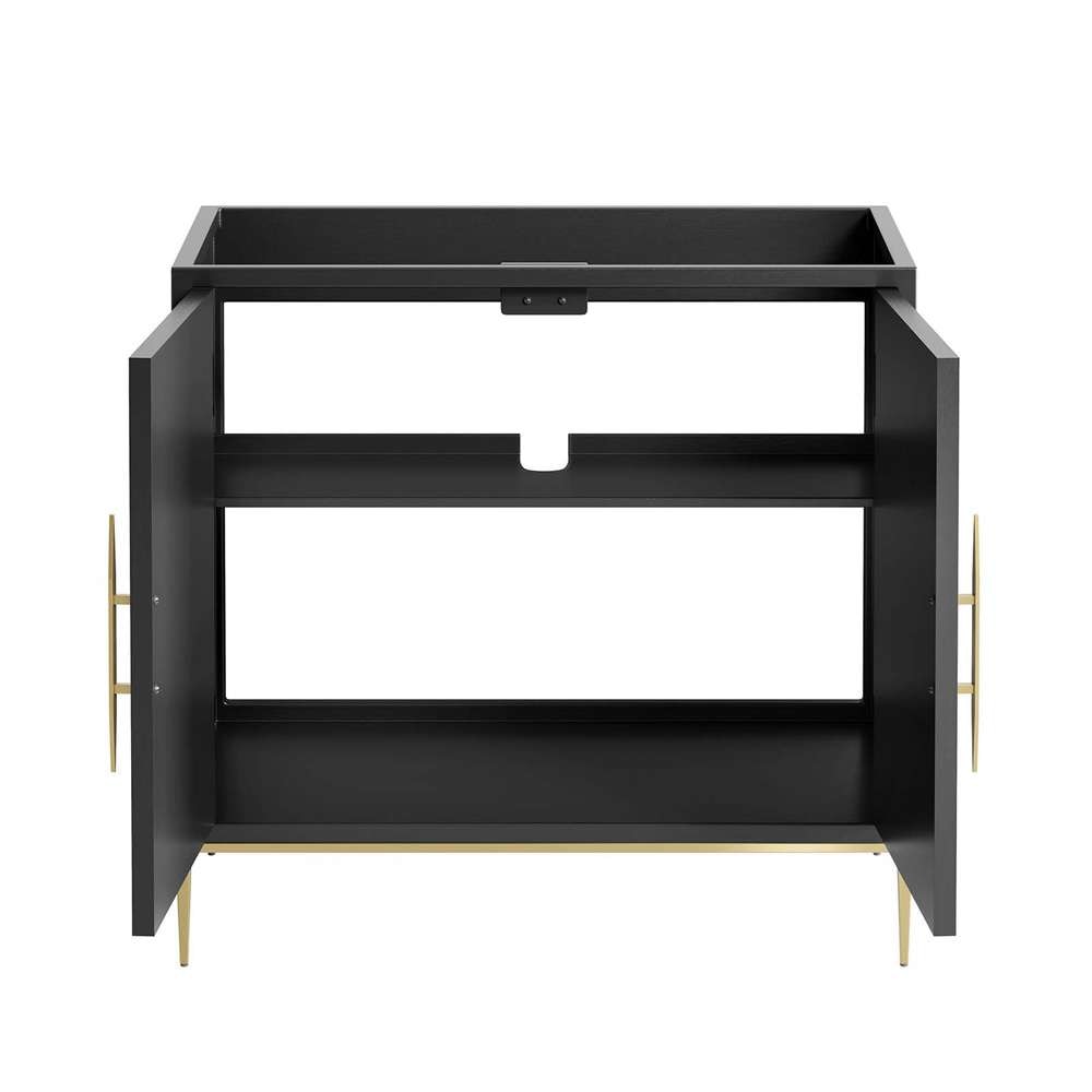 Modway - Awaken 36in Bathroom Vanity Cabinet in Black - EEI-6162-BLK veiw 6