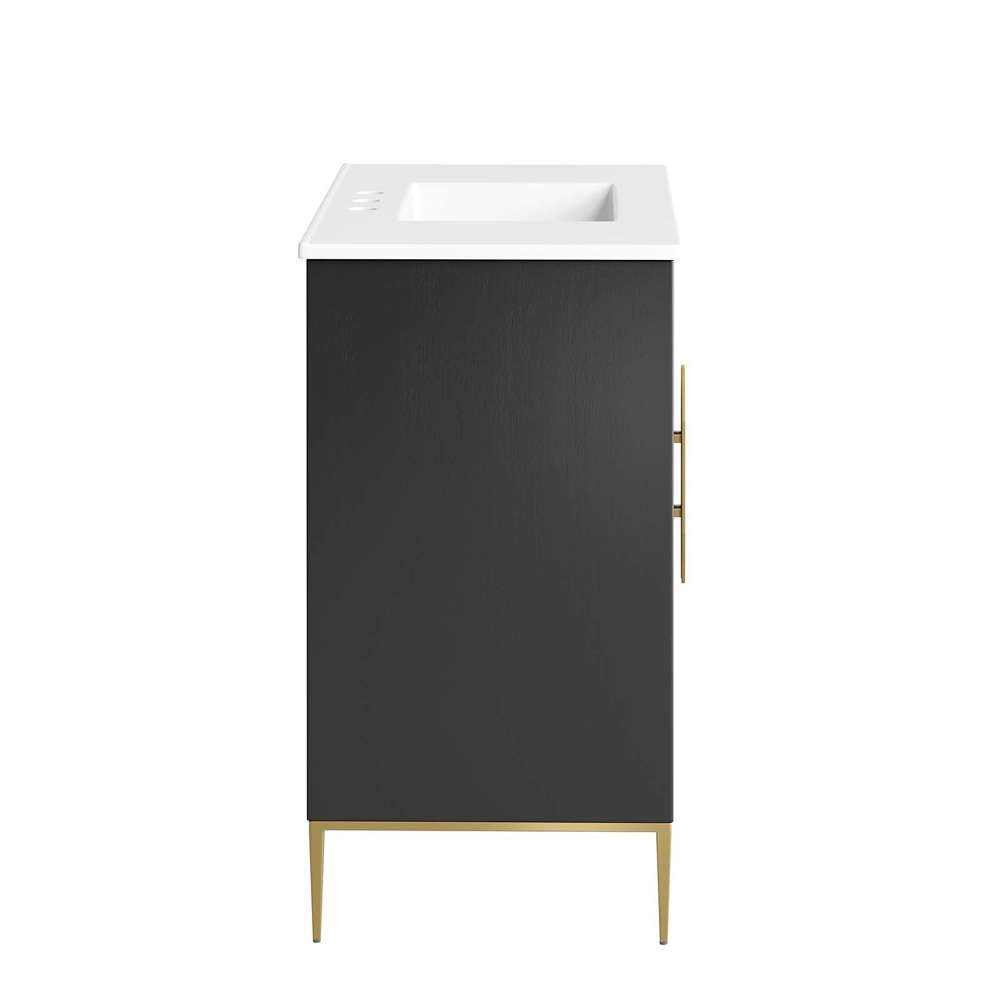 Modway - Awaken 36in Bathroom Vanity - EEI-6297-WHI-BLK veiw 3