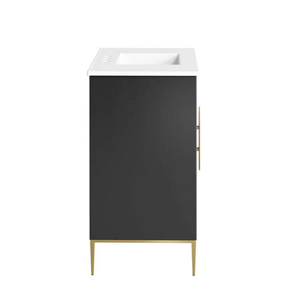 Modway - Awaken 36in Bathroom Vanity - EEI-6297-WHI-BLK veiw 3