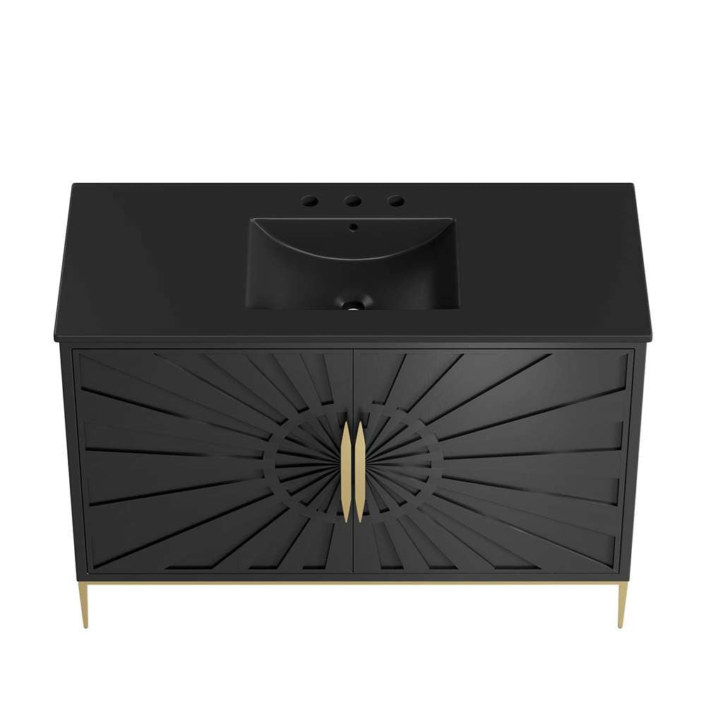 Modway - Awaken 48in Bathroom Vanity - EEI-6303-BLK-BLK veiw 4