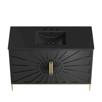 Modway - Awaken 48in Bathroom Vanity - EEI-6303-BLK-BLK veiw 4