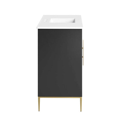 Modway - Awaken 48in Bathroom Vanity - EEI-6301-WHI-BLK veiw 3