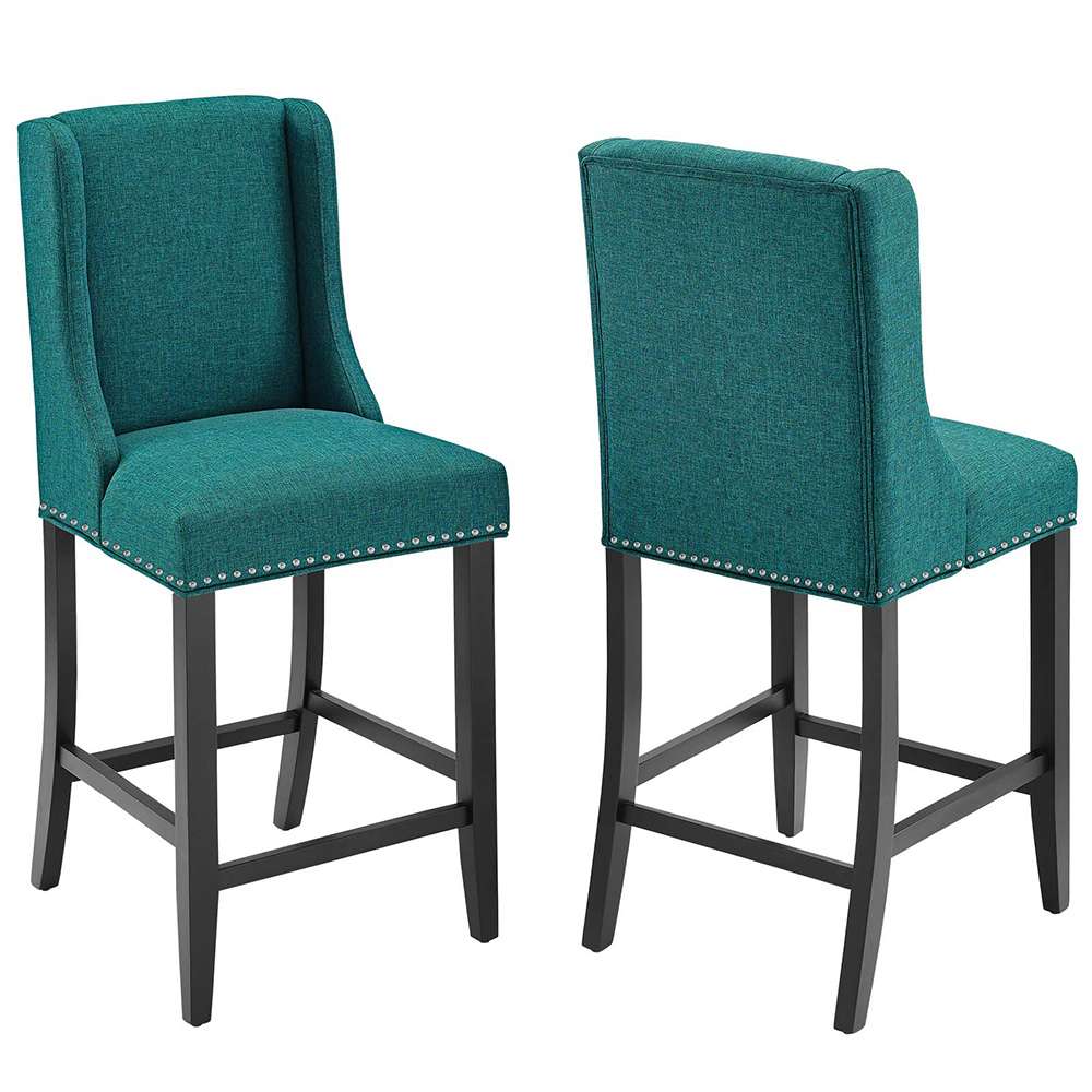 Modway - Baron Counter Stool Upholstered Fabric (Set of 2) - EEI-4016-TEA veiw 1