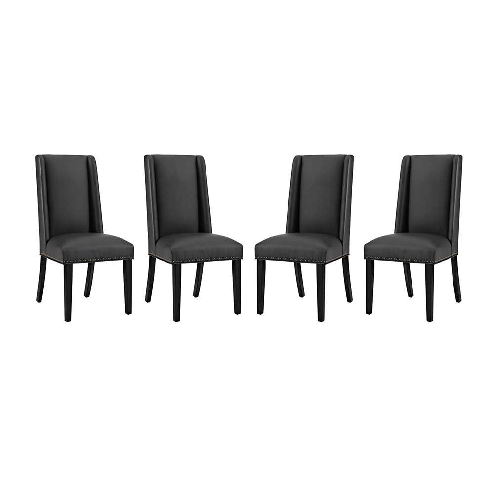 Modway - Baron Dining Chair Vinyl (Set of 4) - EEI-3502-BLK veiw 1