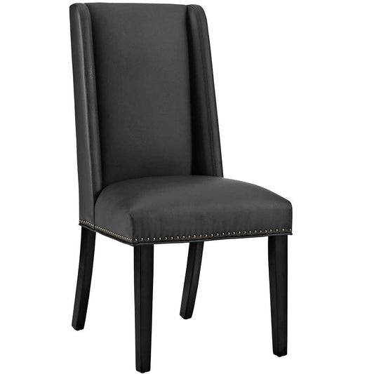 Modway - Baron Vegan Leather Dining Chair - EEI-2232-BLK veiw 1