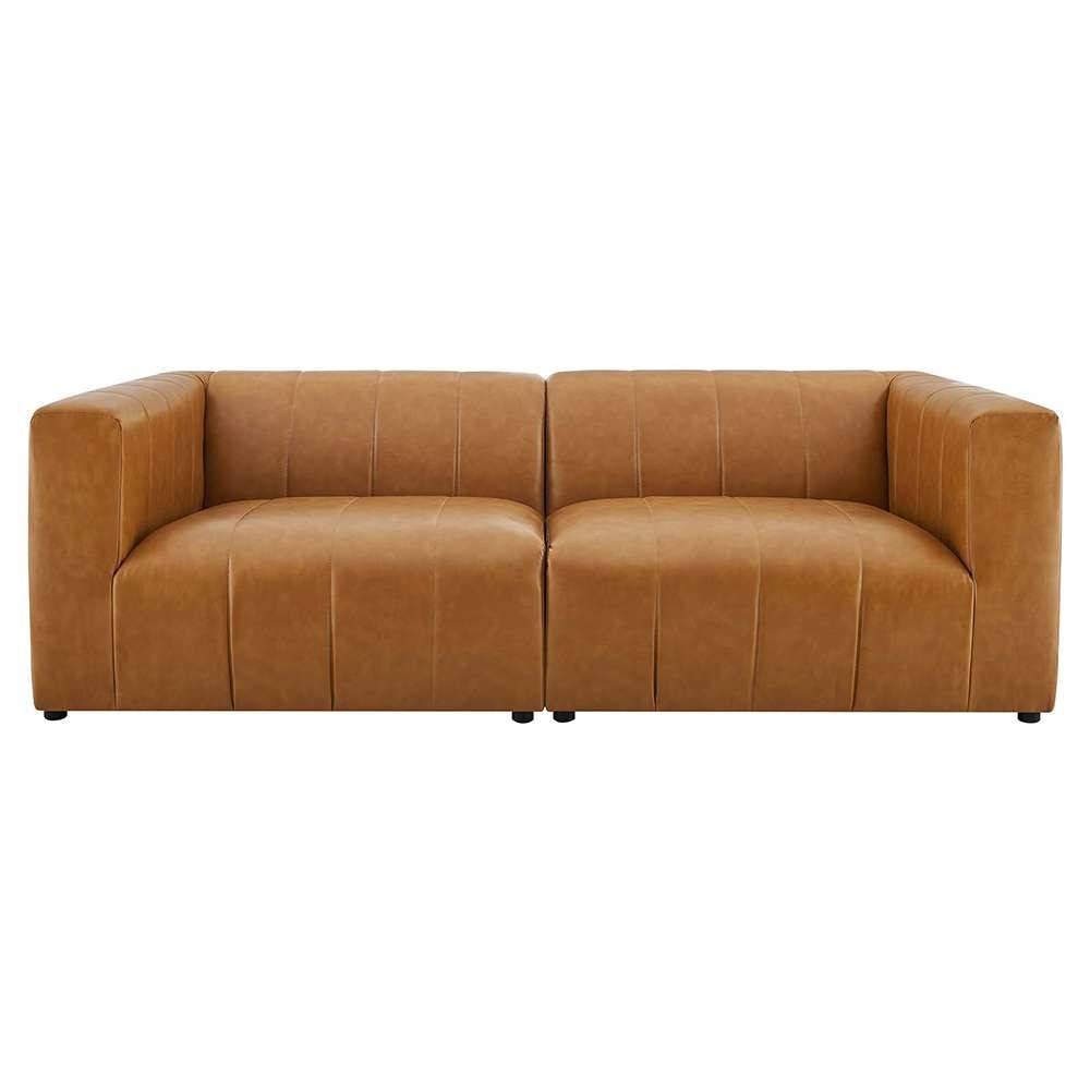 Modway - Bartlett Vegan Leather 2-Piece Loveseat - EEI-4513-TAN veiw 1