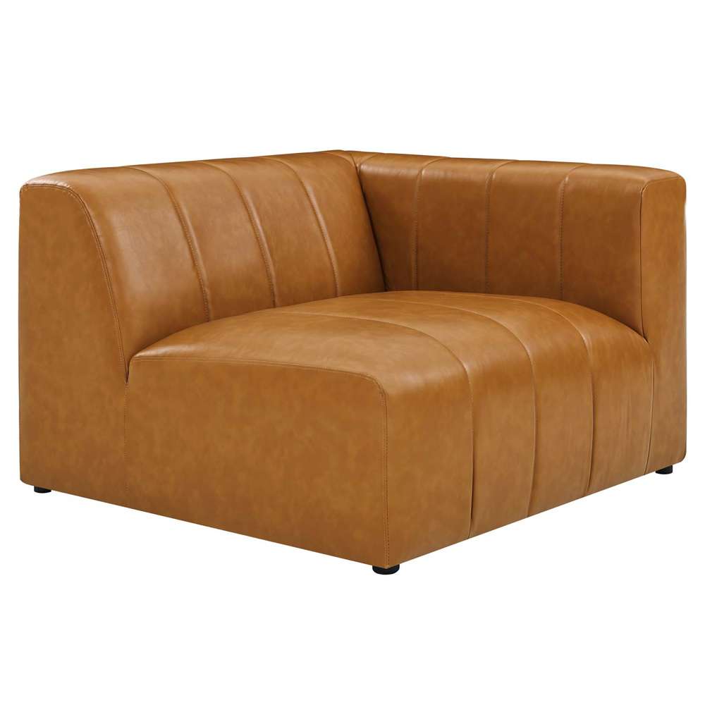 Modway - Bartlett Vegan Leather 3-Piece Sofa - EEI-4515-TAN veiw 3