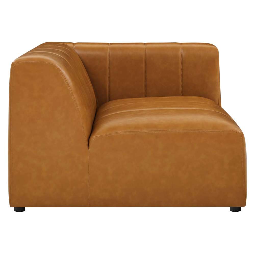 Modway - Bartlett Vegan Leather 4-Piece Sectional Sofa in Tan - EEI-4517-TAN veiw 4
