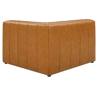 Modway - Bartlett Vegan Leather 5-Piece Sectional Sofa in Tan - EEI-4521-TAN veiw 5