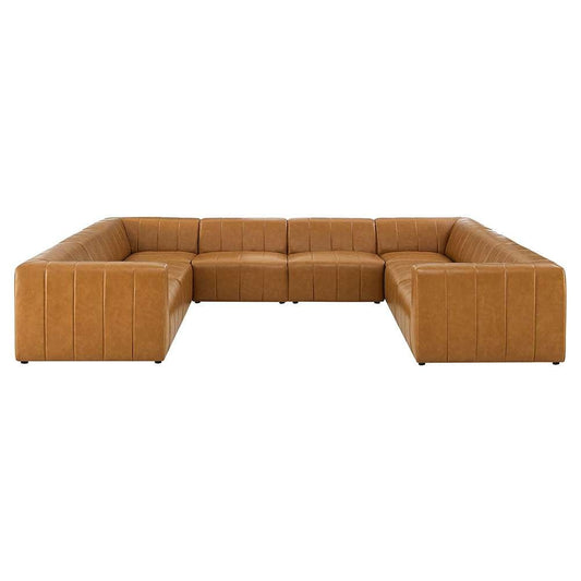 Modway - Bartlett Vegan Leather 8-Piece Sectional Sofa - EEI-4536-TAN veiw 1