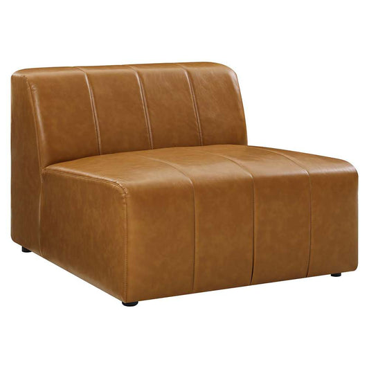Modway - Bartlett Vegan Leather Armless Chair - EEI-4399-TAN veiw 1