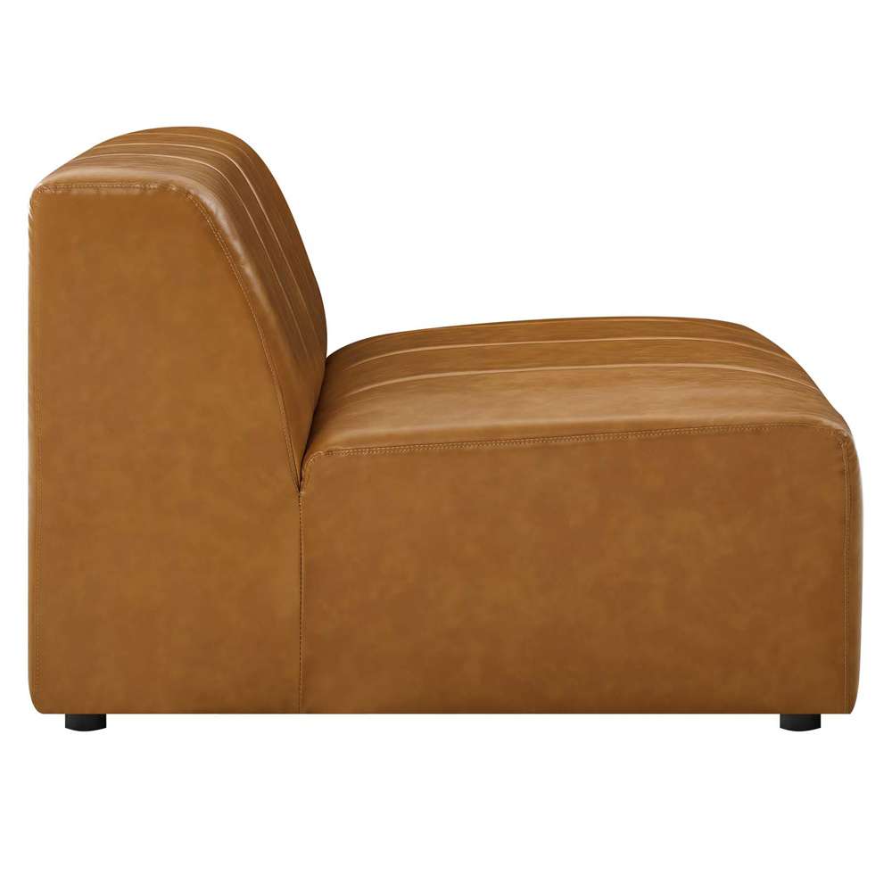 Modway - Bartlett Vegan Leather Armless Chair - EEI-4399-TAN veiw 3