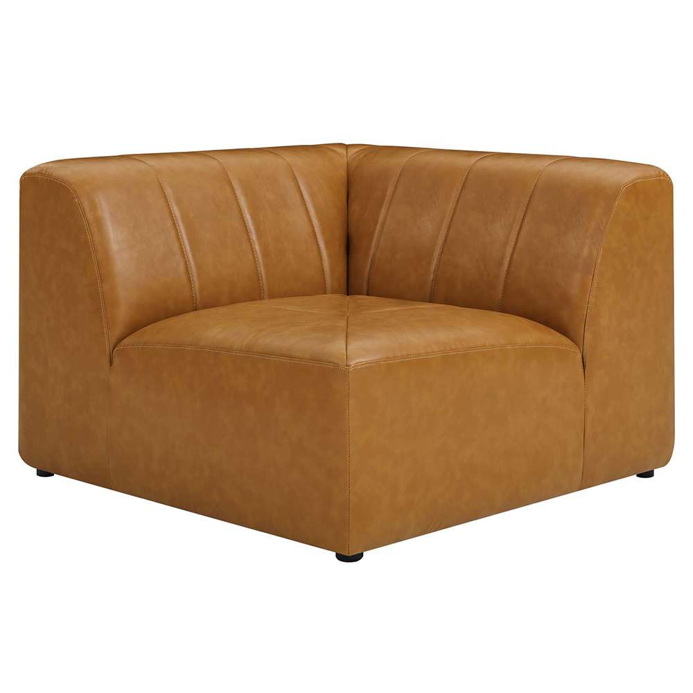 Modway - Bartlett Vegan Leather Corner Chair - EEI-4403-TAN veiw 1