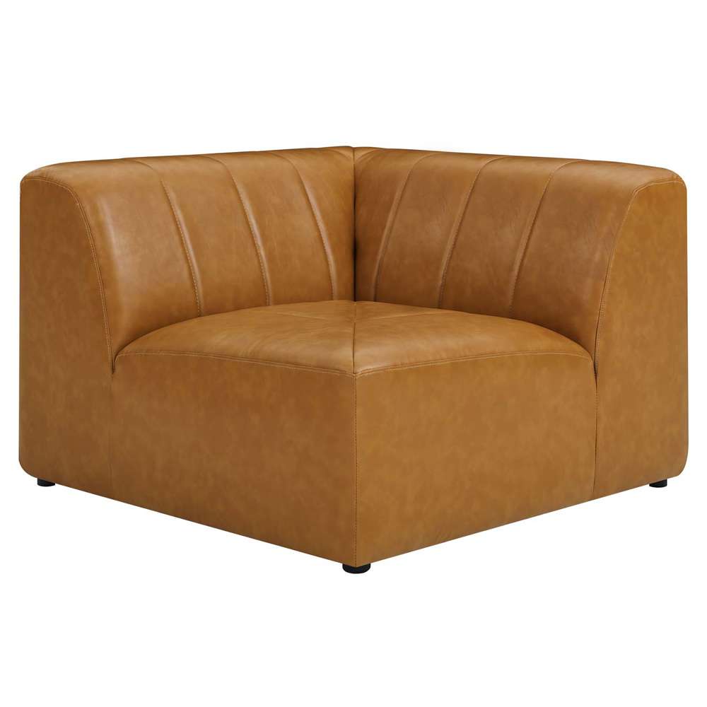 Modway - Bartlett Vegan Leather Corner Chair - EEI-4403-TAN veiw 2