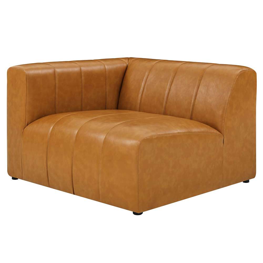 Modway - Bartlett Vegan Leather Left-Arm Chair - EEI-4397-TAN veiw 1