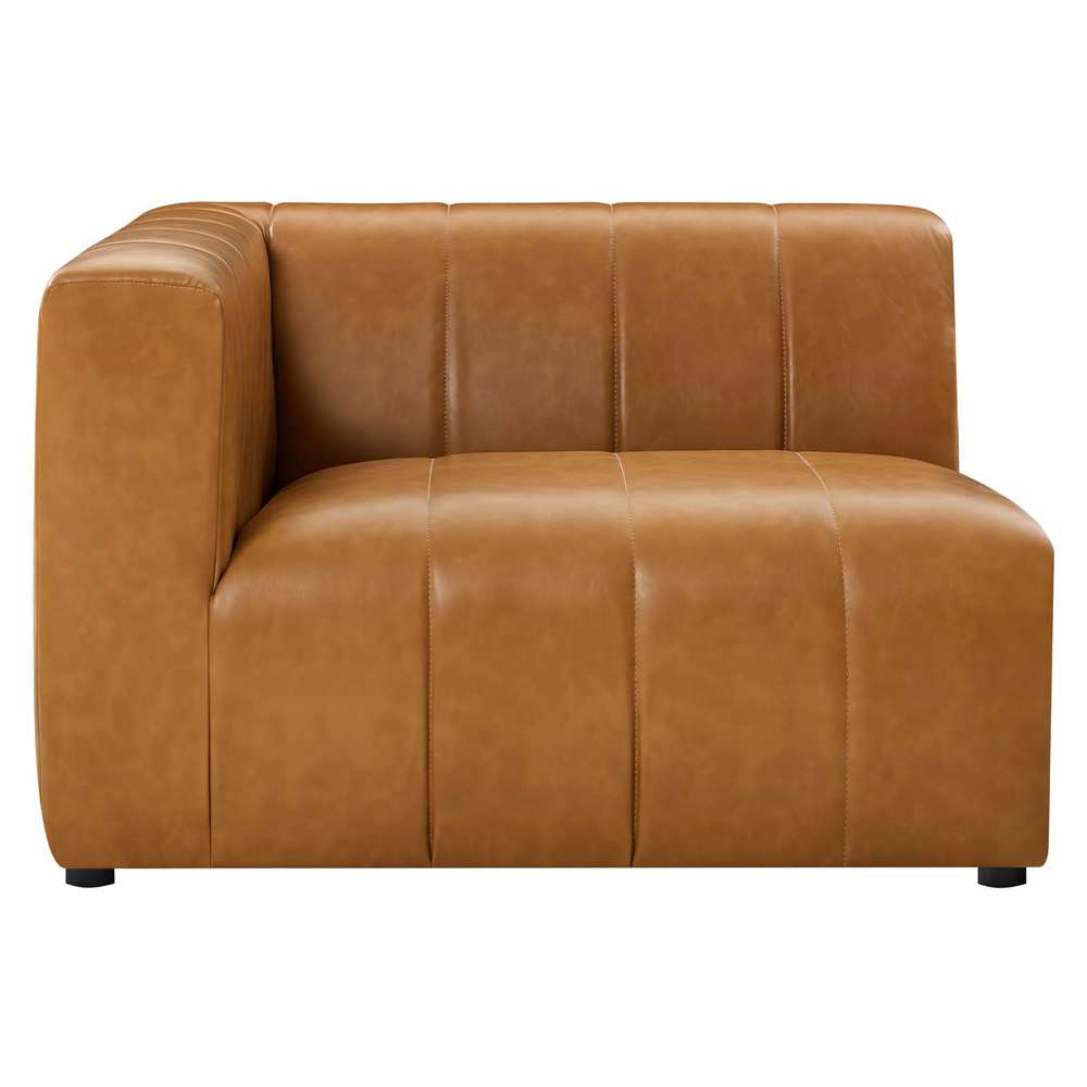 Modway - Bartlett Vegan Leather Left-Arm Chair - EEI-4397-TAN veiw 3